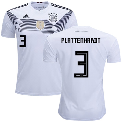 Germany #3 Plattenhardt White Home Soccer Country Jersey